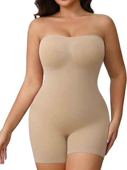 Faja moldeadora sin tirantes con control de abdomen beige M/L - additional image 1