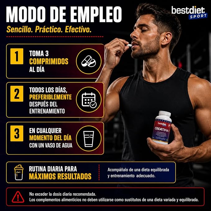 Suplemento de creatina en comprimidos – 90 unidades - additional image 2