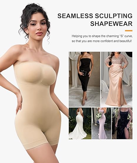 Faja moldeadora sin tirantes con control de abdomen beige M/L - additional image 2