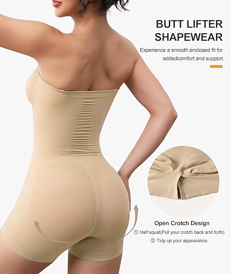Faja moldeadora sin tirantes con control de abdomen beige M/L - additional image 3