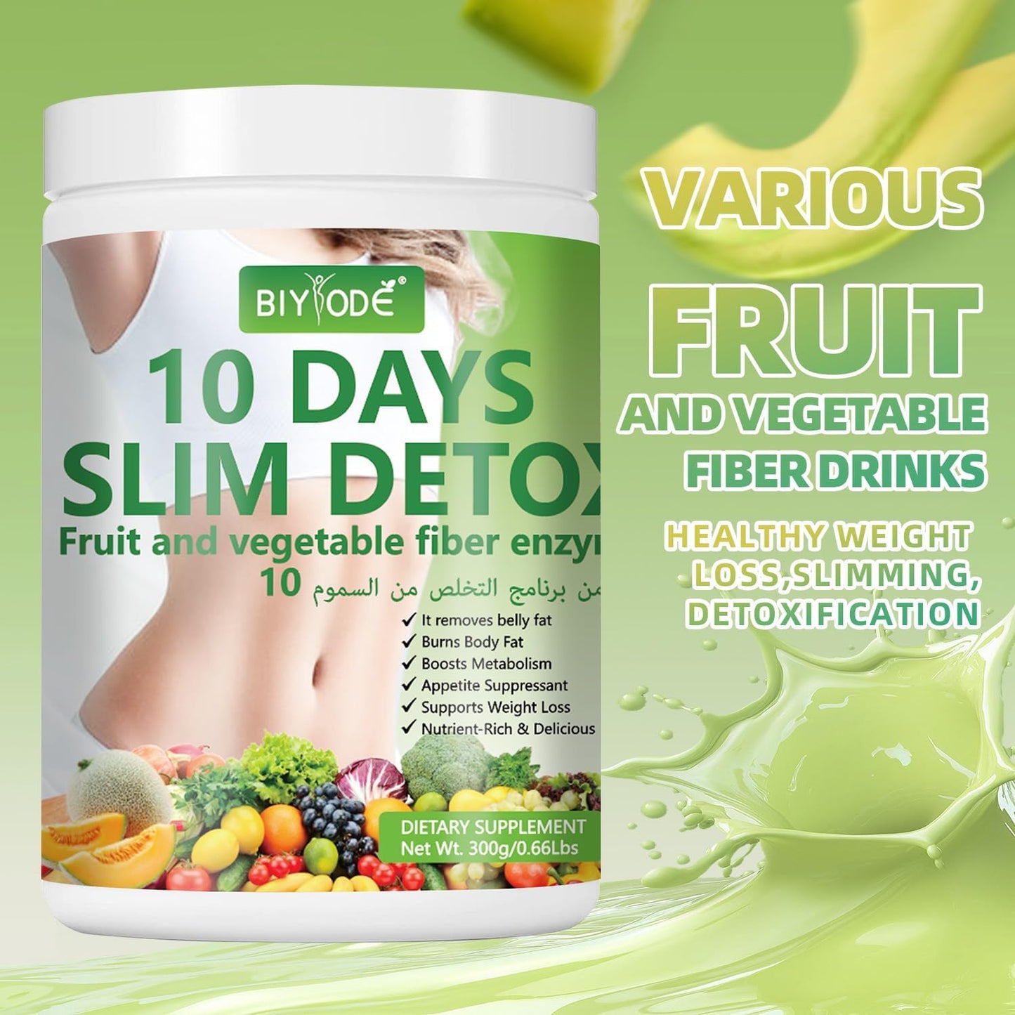 Batido detox con fibra natural que ayuda a acelerar el metabolismo y apoyar la pérdida de peso en solo 10 días
