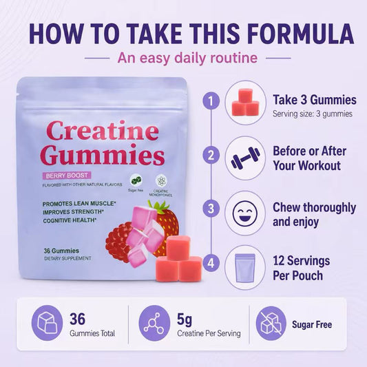 Suplemento de creatina en gomitas – 36 unidades