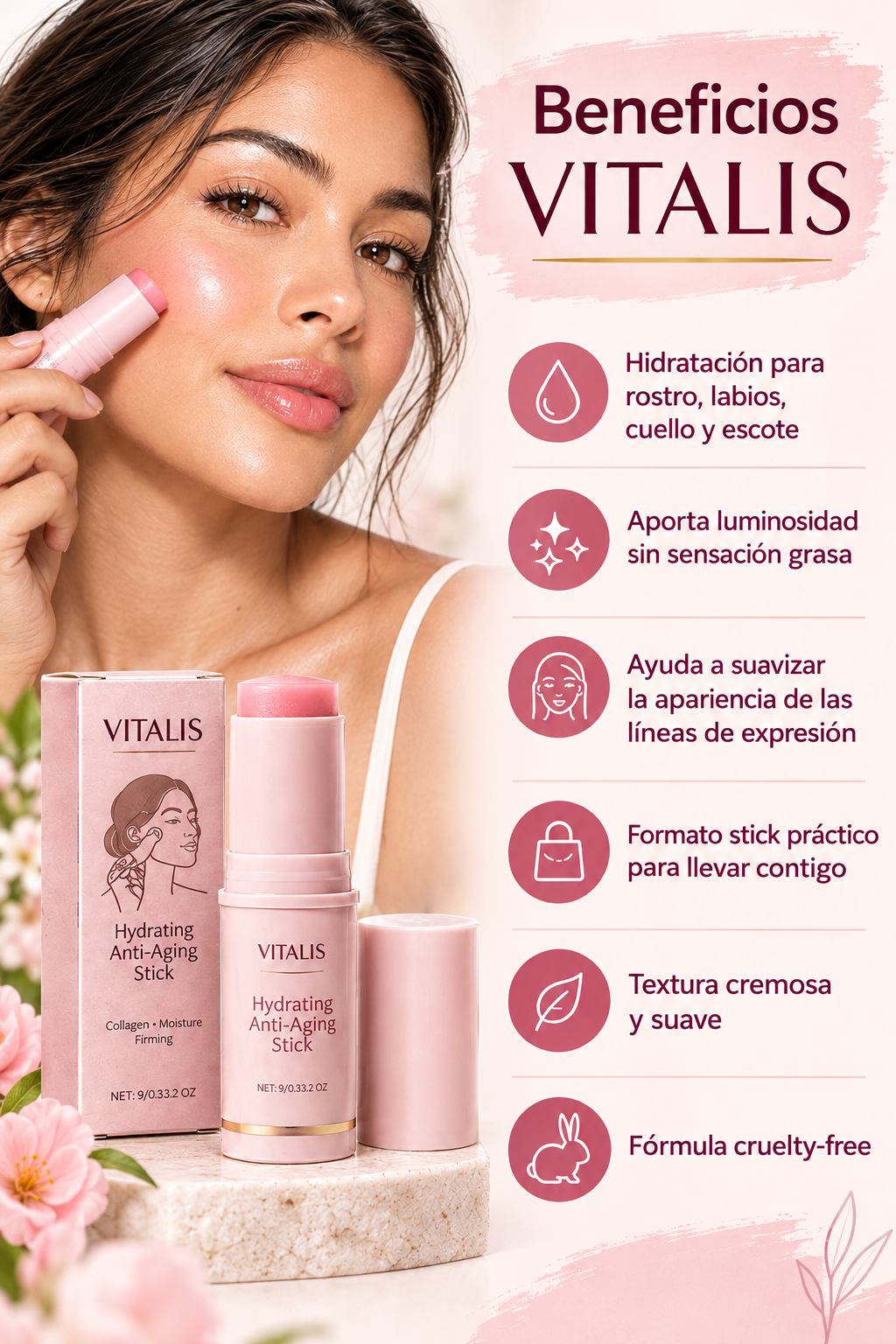 Infografía de beneficios del bálsamo VITALIS