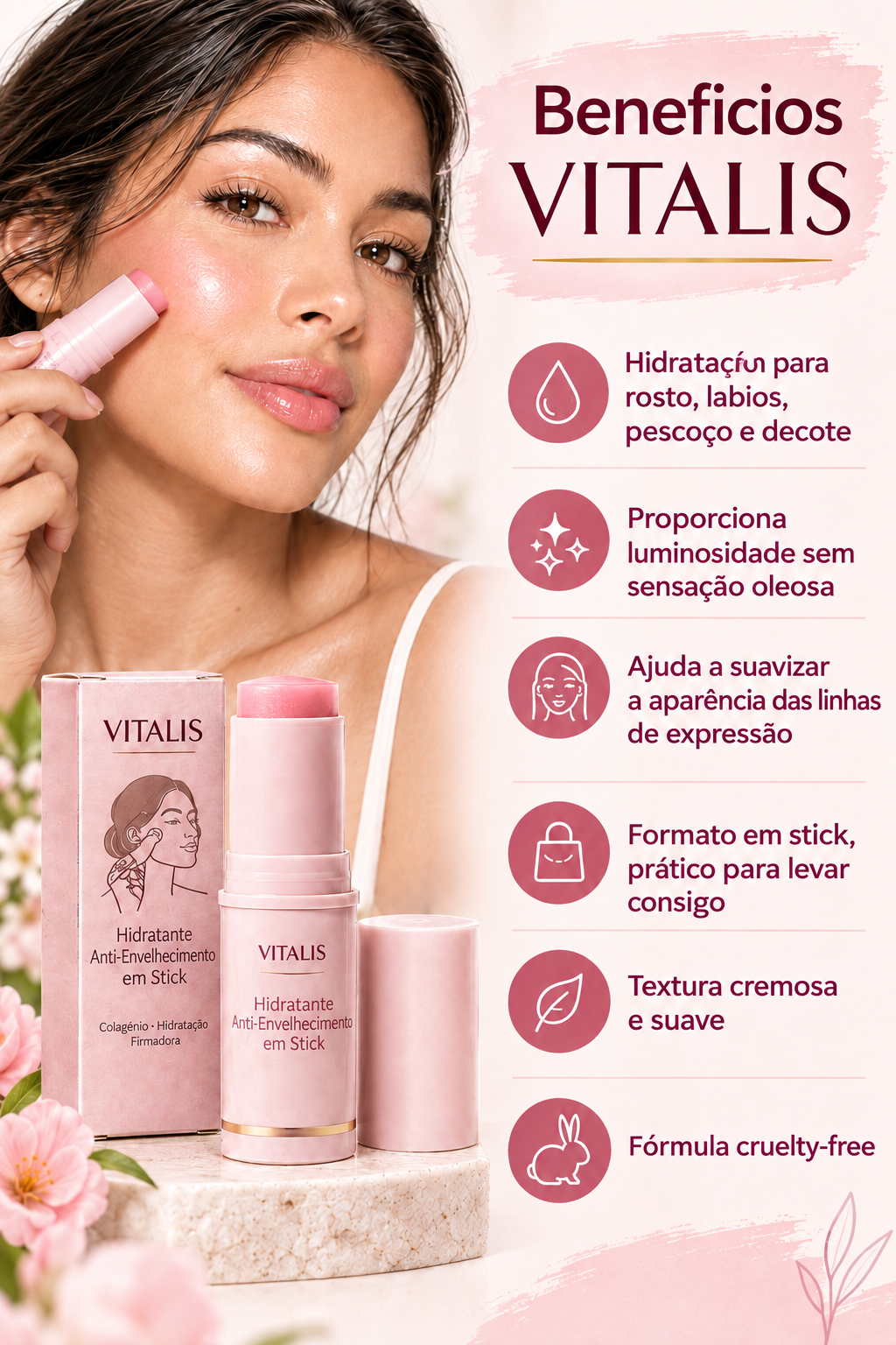 Infografía de beneficios VITALIS en portugués