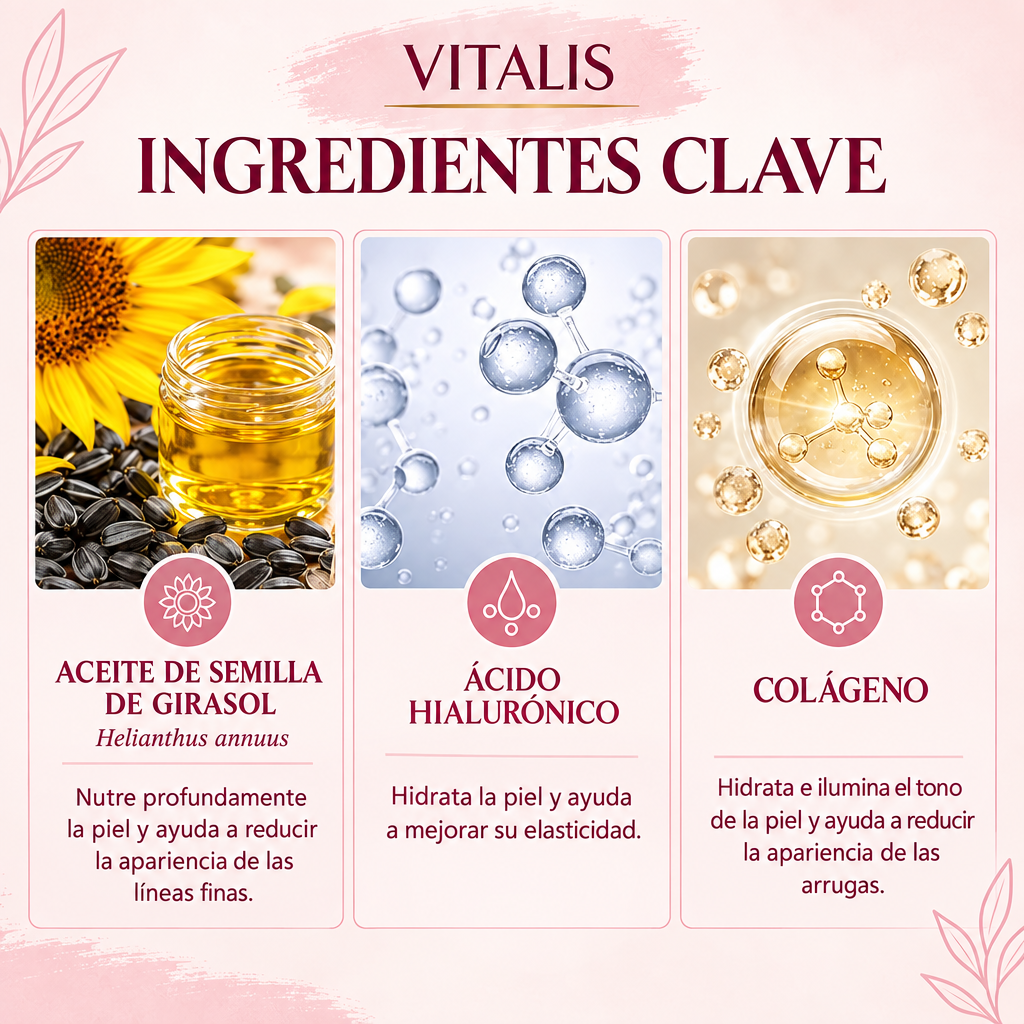 Infografía en español de los ingredientes clave
