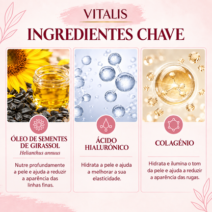 Infografía VITALIS de ingredientes en portugués